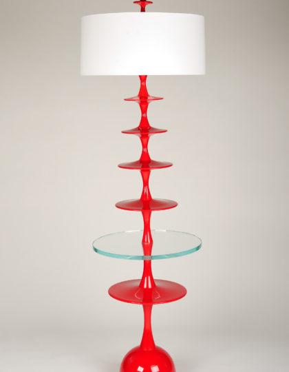 Diego Lamp Table in red