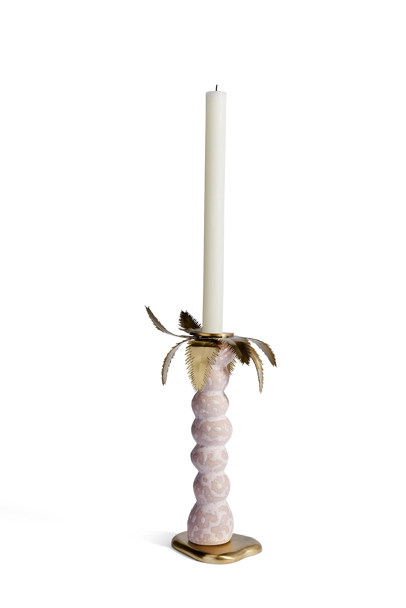 Haas Mojave Palm Candlestick (Pink)